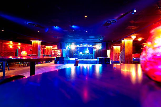 Doncaster venue set for a mobile DJ with stage lighting and a professional DJ booth